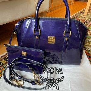 MCM purple tote bag